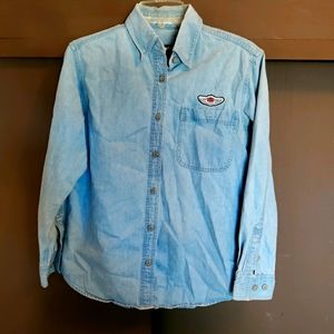 Vintage Harley Davidson denim button up shirt sz s
